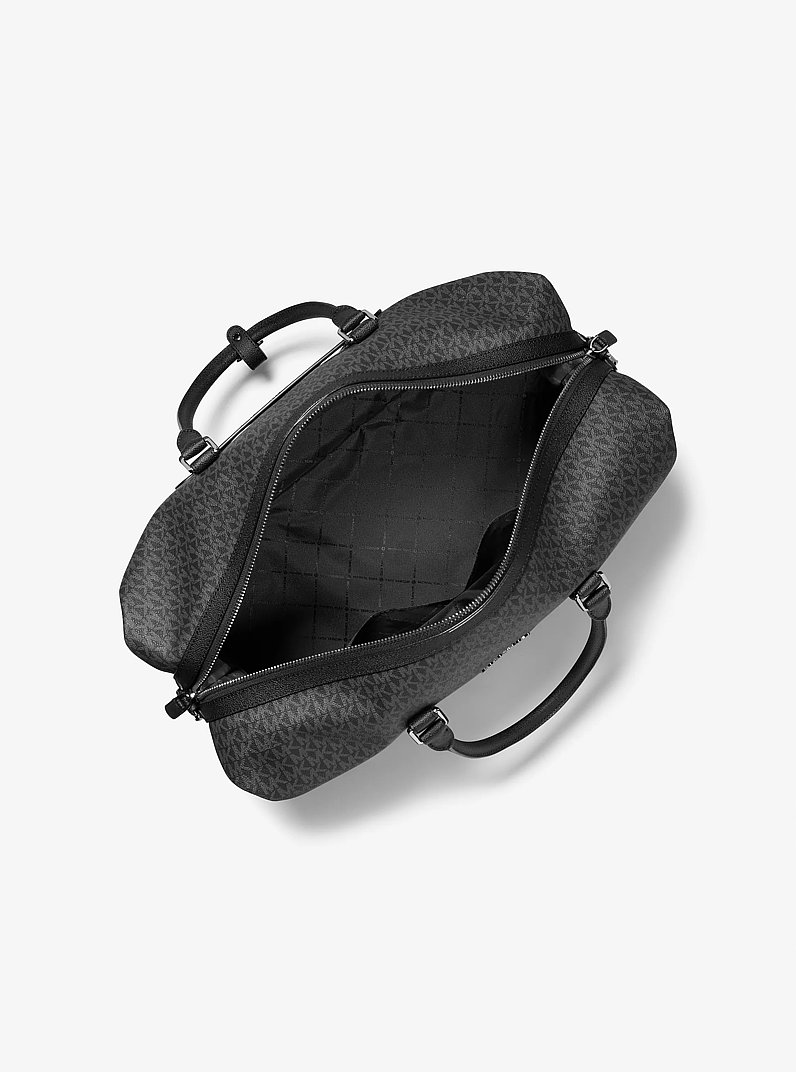 Hudson Signature Logo Duffel Bag in BLACK | Michael Kors