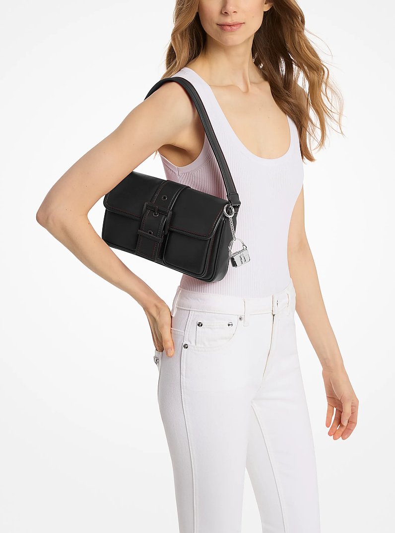 Sac &agrave; &eacute;paule Colby en cuir de taille moyenne in NOIR | Michael Kors