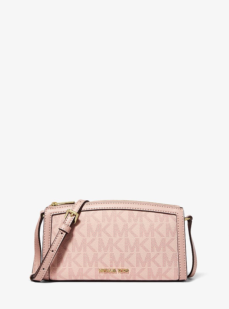 Jet Set Medium Signature Logo Crossbody Bag in BALLET | Michael Kors