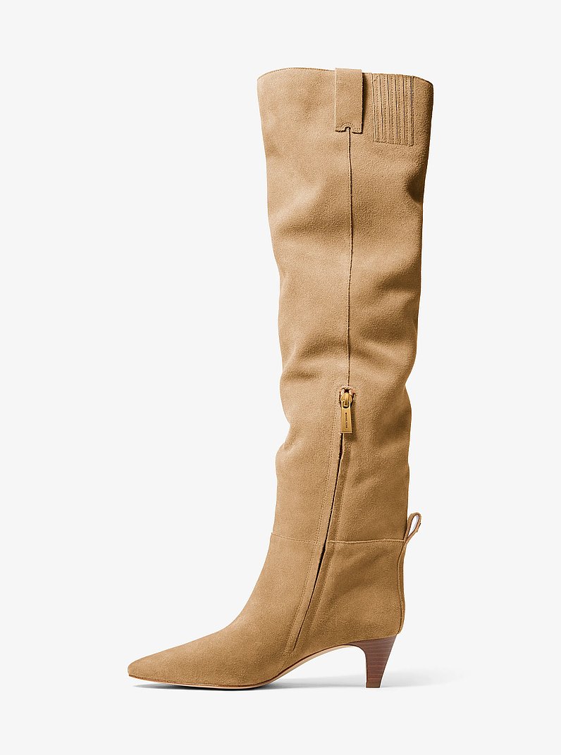 Daniela Suede Boot in BURNT KHAKI | Michael Kors