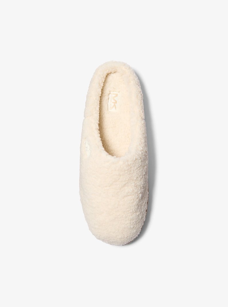 Seb Faux Shearling Slipper in NATURAL | Michael Kors