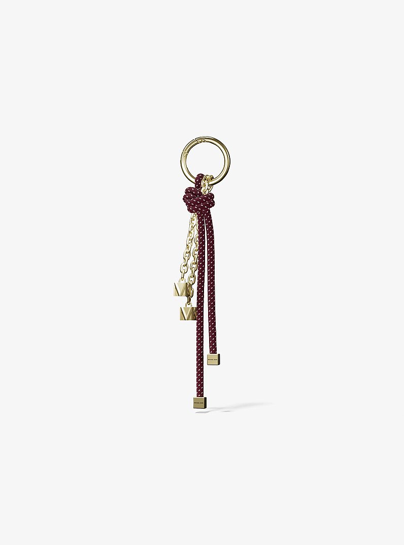 Gold-Tone and Speckled Cord Bag Charm in MULBERRY | Michael Kors