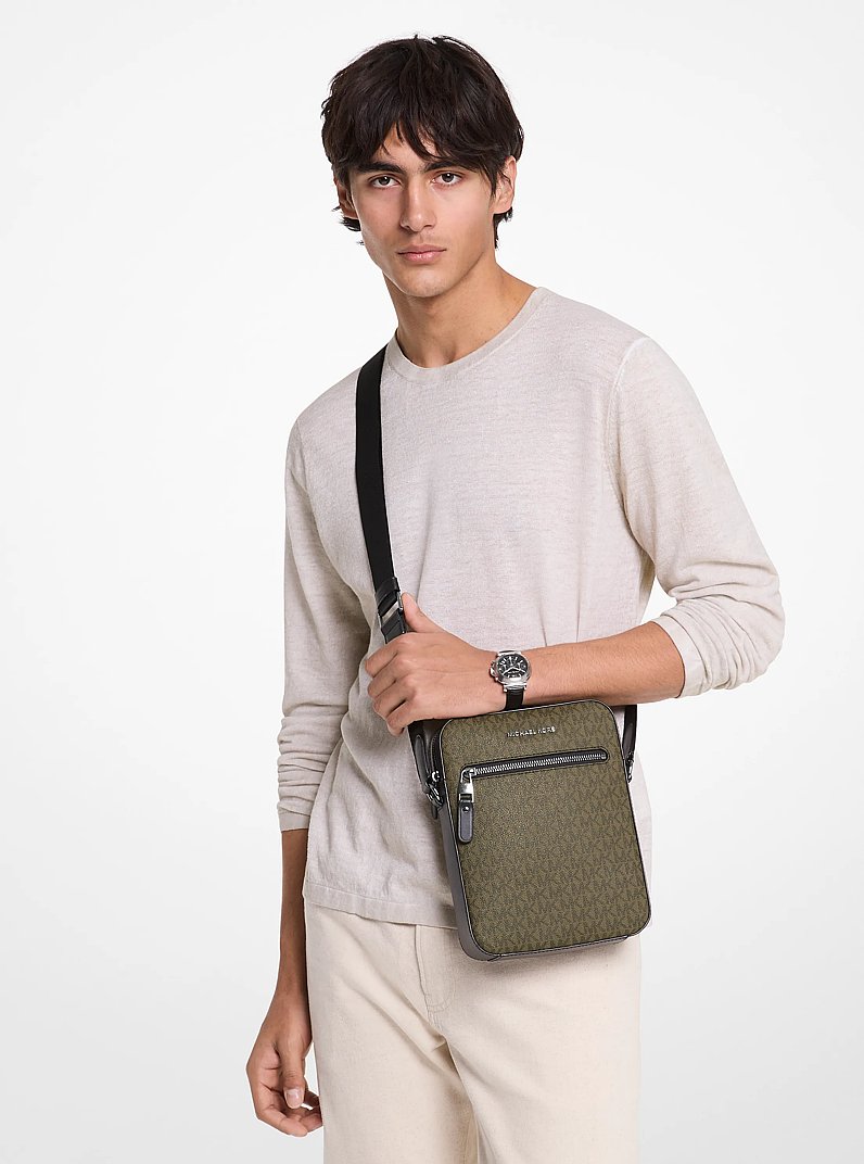 Varick Logo Flight Bag in OLIVE | Michael Kors