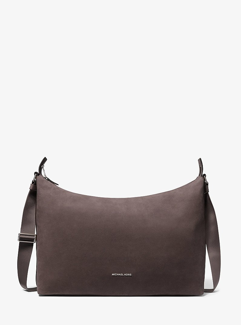 Hudson Nubuck Hobo Bag in CHOCOLATE | Michael Kors