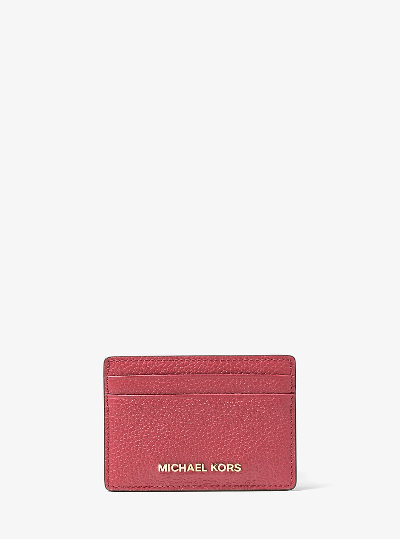 Pebbled Leather Card Case in LT BRY SBT | Michael Kors