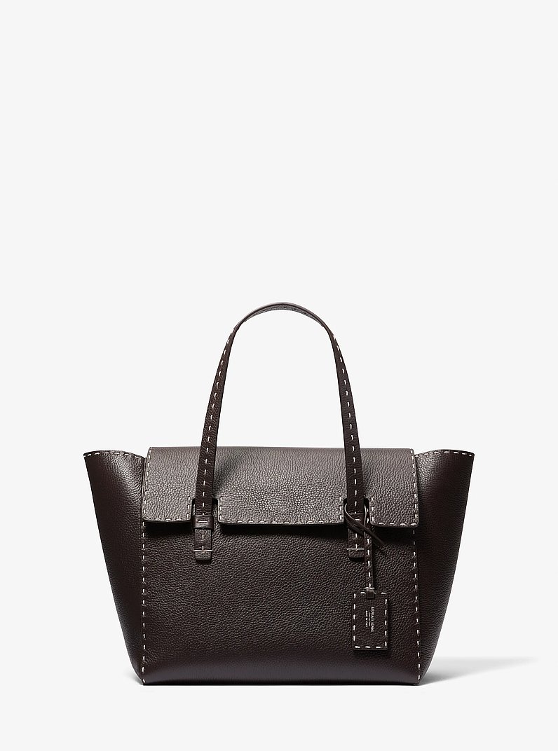 Bolso satchel Sophia de cuero granulado cosido a mano in CHOCOLATE | Michael Kors