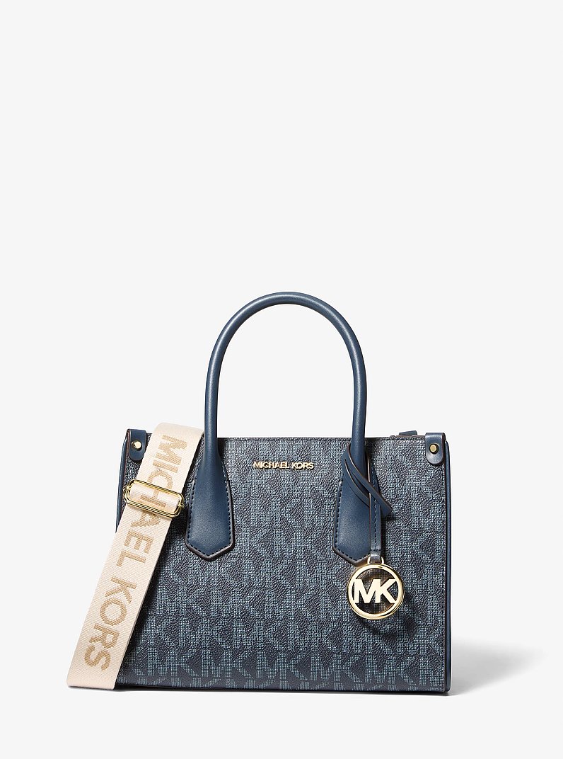 Henkeltasche Maple Small mit Signature-Logomuster in NAVYBLAU | Michael Kors