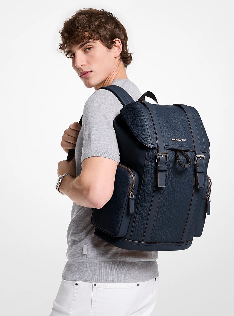 Mochila Cooper de piel granulada in AZUL MARINO | Michael Kors