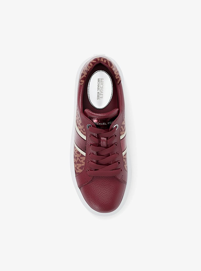 Romey Signature Logo Stripe Platform Sneaker in CHERRY | Michael Kors
