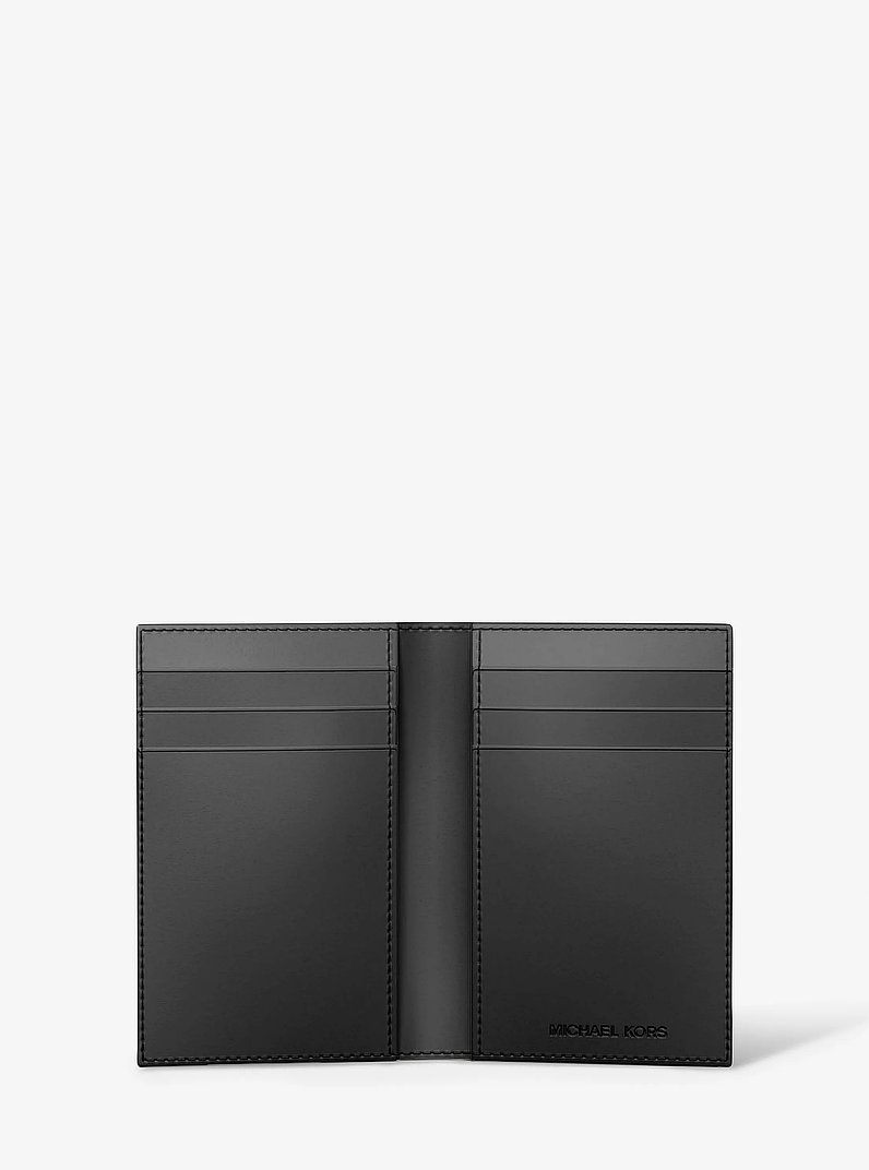 Cooper Saffiano Leather Bi-Fold Wallet in BLACK | Michael Kors