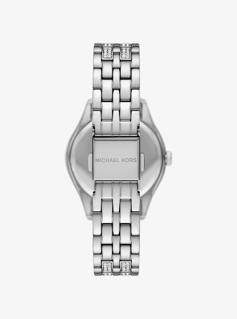 Orologio Harlowe tonalit&agrave; argento con pav&eacute; in ARGENTO | Michael Kors