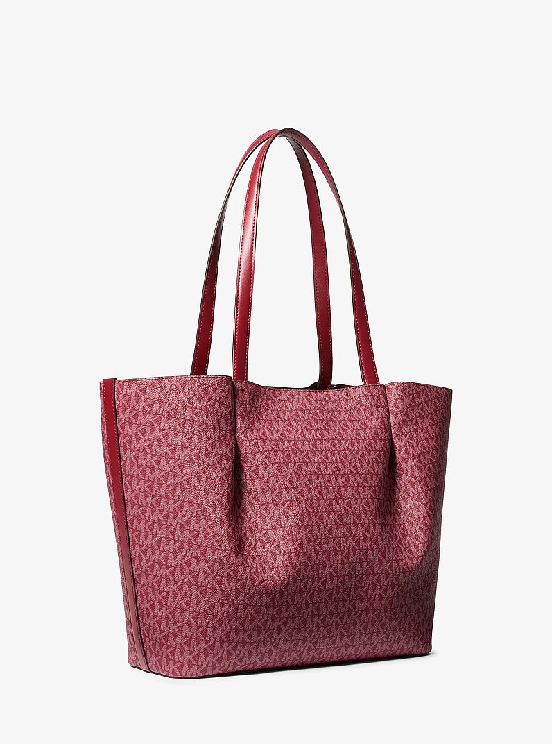 Grand sac fourre-tout Carson &agrave; logo Signature in BORDEAUX | Michael Kors