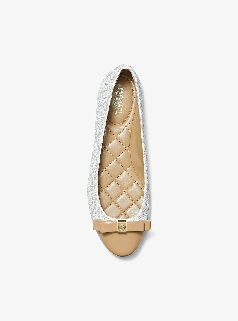 Andrea Logo Ballet Flat in CAMEL | Michael Kors