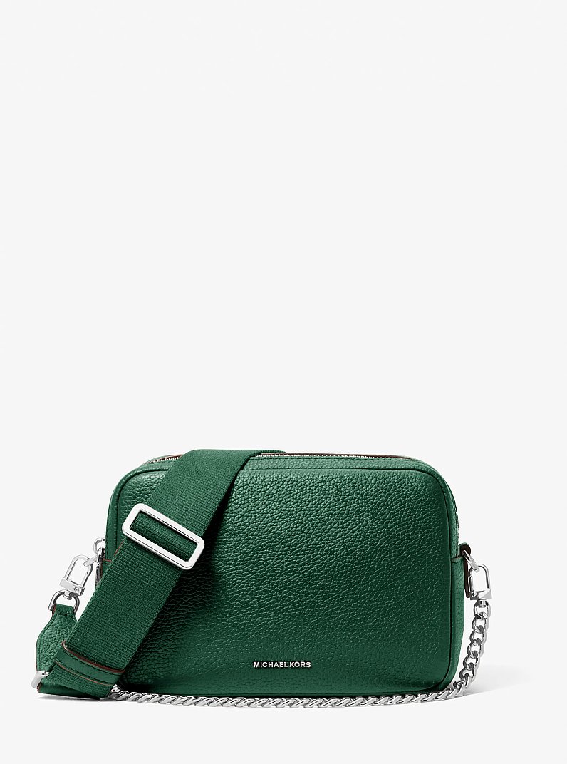Bryant Medium Pebbled Leather Camera Crossbody Bag in ROSEWOOD