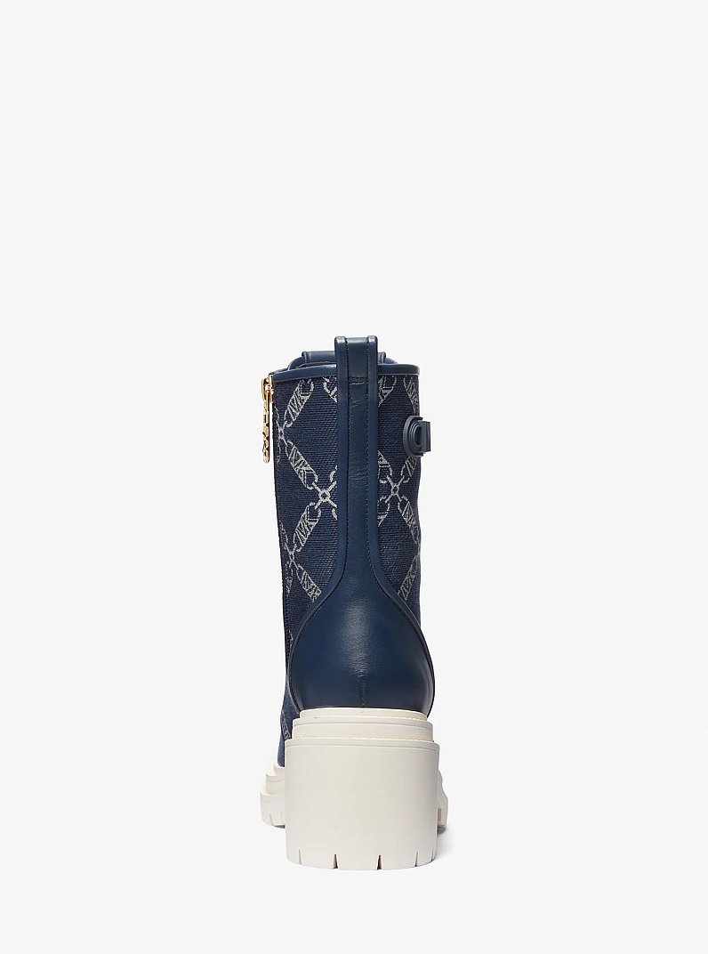Botte de combat Hanley en jacquard &agrave; logo Empire in BLEU MARINE MULTI | Michael Kors