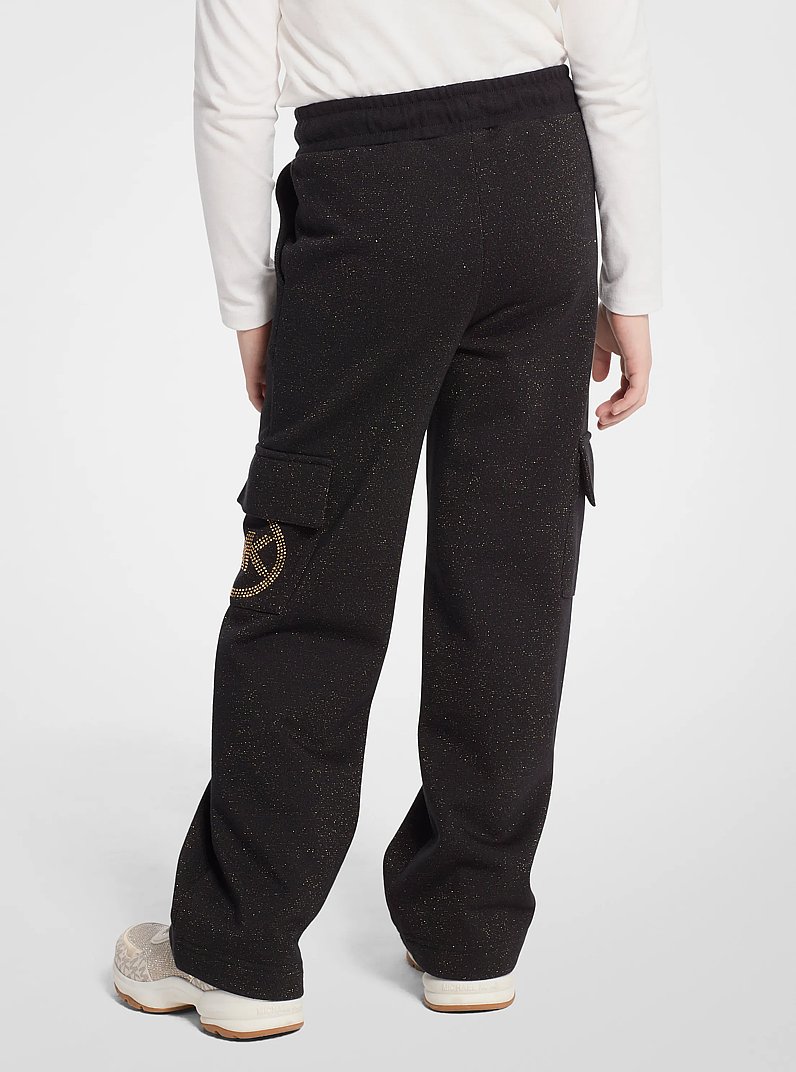 Cargohose aus Baumwollmischung mit nietenverziertem Logo in SCHWARZ | Michael Kors