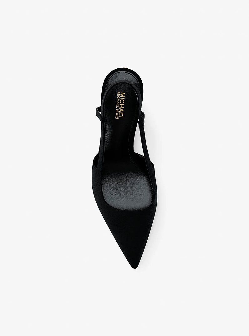 Alora Suede Slingback Pump in BLACK | Michael Kors