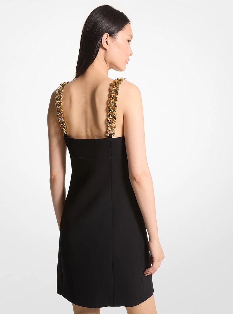 Chain Strap Slip Dress in BLACK | Michael Kors