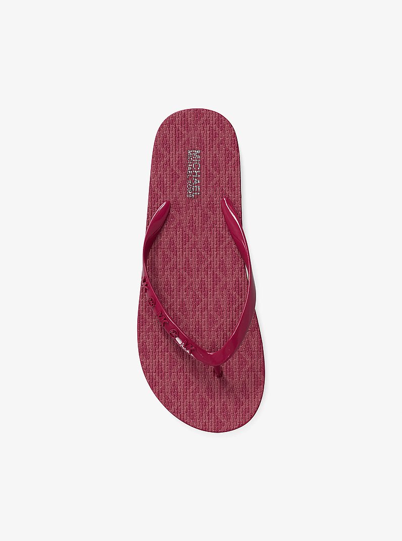 Sandale de plage &agrave; logo Signature in FRAMBOISE FONC&Eacute; | Michael Kors