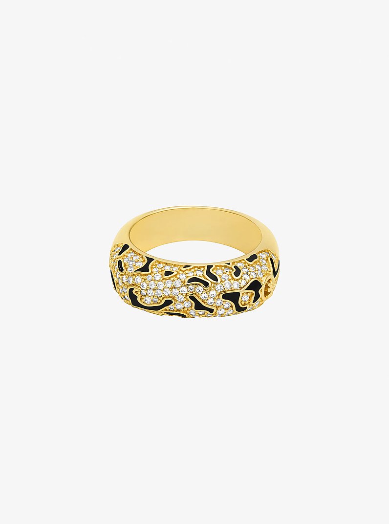 Pav&eacute; Leopard Ring in GOLD | Michael Kors