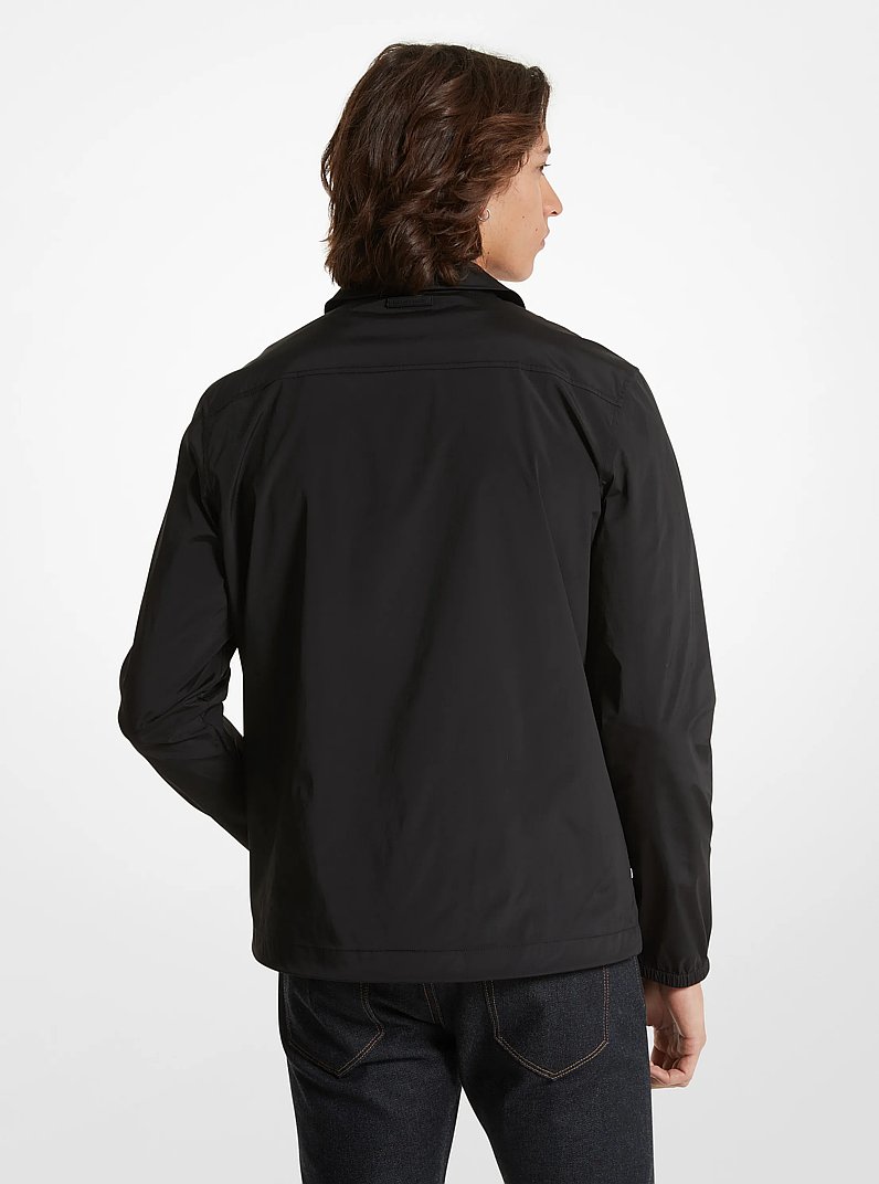 Nylon Blend Coach Jacket in BLACK | Michael Kors