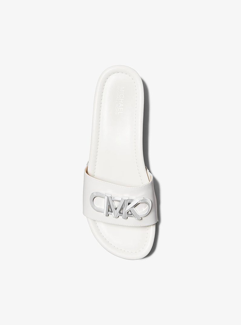 Sandalia Parker de piel con plataforma in BLANCO INTENSO | Michael Kors