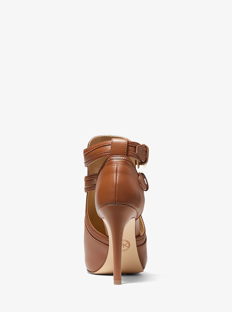 Blaze Open-Toe Ankle Boot in LUGGAGE | Michael Kors