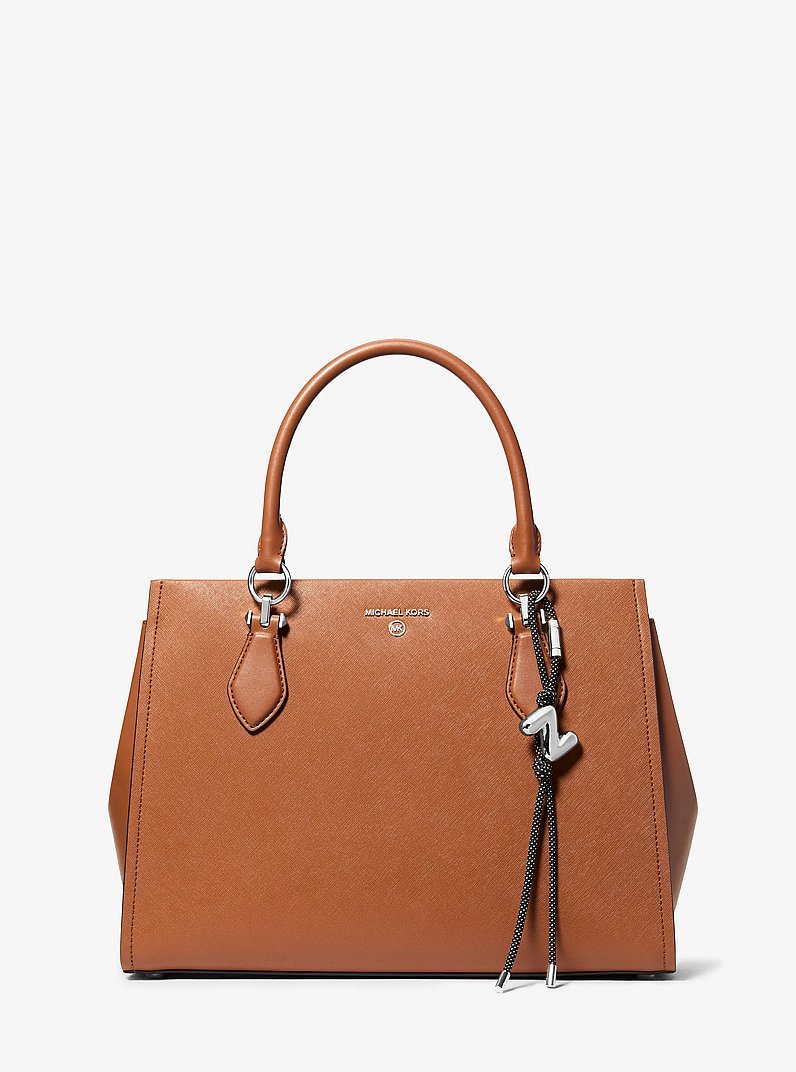 Initial Silver-Tone and Speckled Cord Bag Charm in SH RHODIUM | Michael Kors