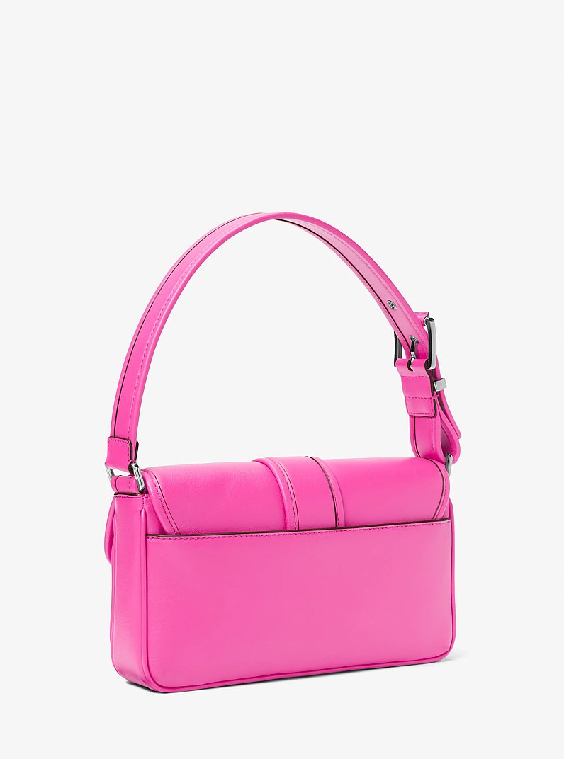 Colby Medium Leather Shoulder Bag in CERISE | Michael Kors