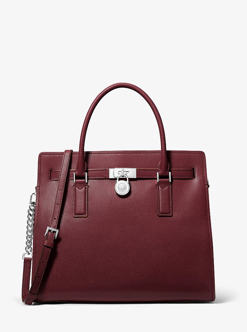 Hamilton Moderne Large Leather Satchel in OXBLOOD | Michael Kors