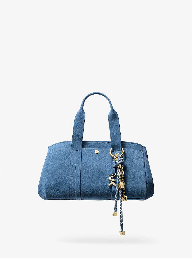 Gold-Tone and Speckled Cord Bag Charm in FRENCH BLUE | Michael Kors