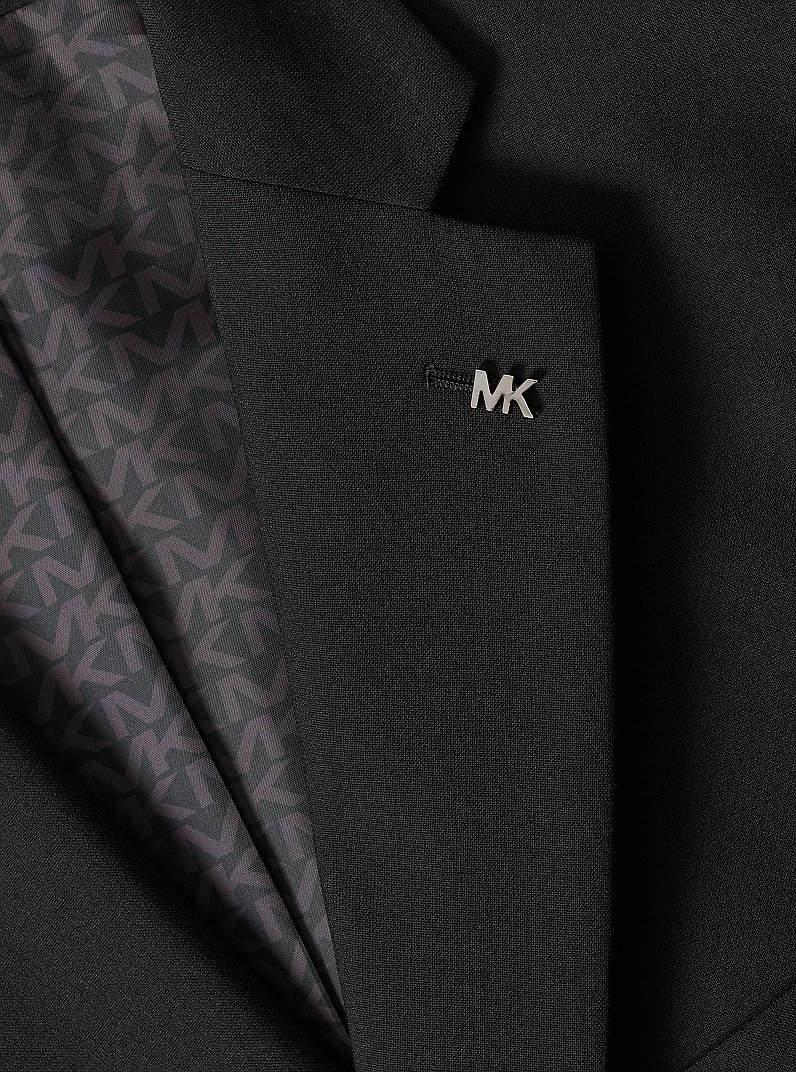 Slim-Fit Wool Blend Travel Suit in BLACK | Michael Kors