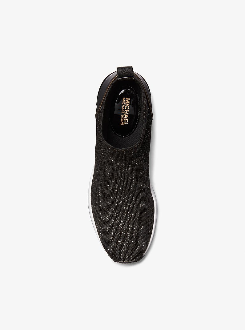 Skyler Metallic Stretch Knit Sock Sneaker
