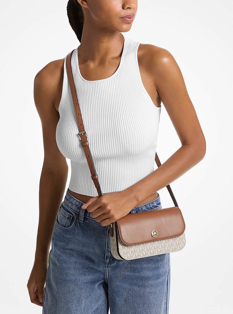 Jet Set Travel Small Logo Crossbody Bag in VANILLA | Michael Kors