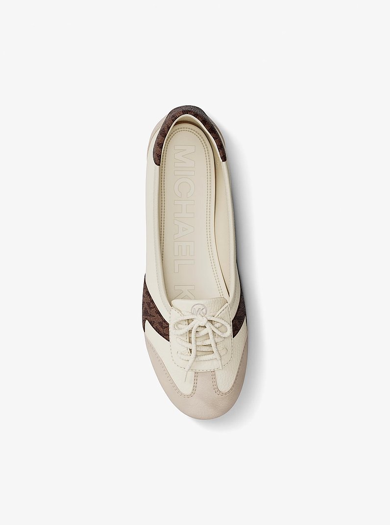 Brielle Signature Logo Trim Sneakerina in BROWN MULTI | Michael Kors