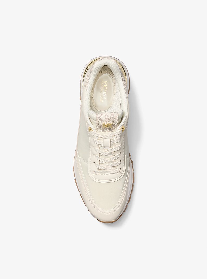Nova Leather and Nylon Trainer in VANILLA COMBO | Michael Kors