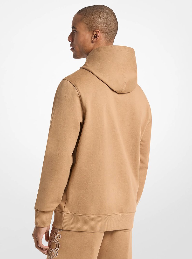 Sudadera con capucha de algod&oacute;n con logotipo in CAMEL OSCURO | Michael Kors