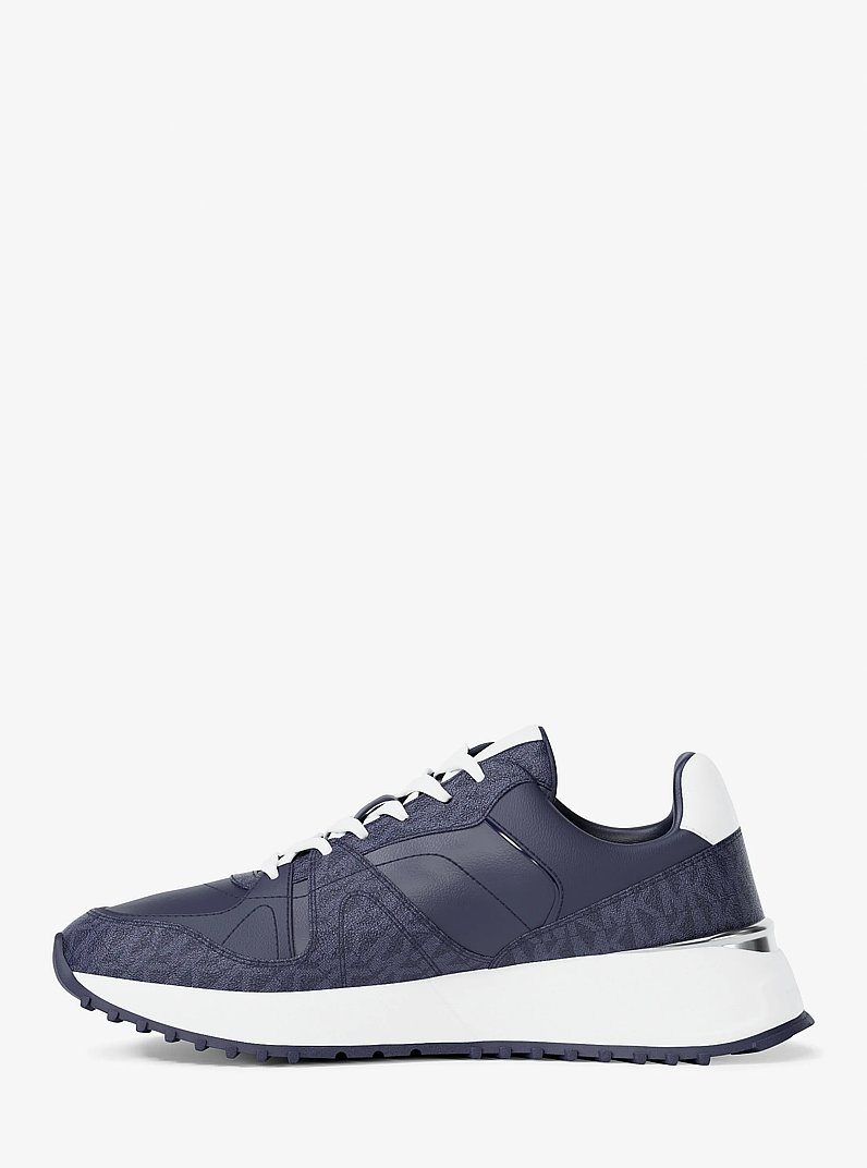 Jaime Mixed-Media Trainer in DRESS BLUES | Michael Kors