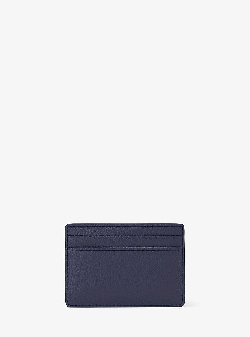 Pebbled Leather Card Case in DRESS BLUES | Michael Kors