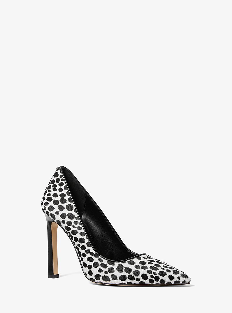 Escarpin Amara en poils de veau &agrave; imprim&eacute; gu&eacute;pard in COMBINAISON NOIRE | Michael Kors