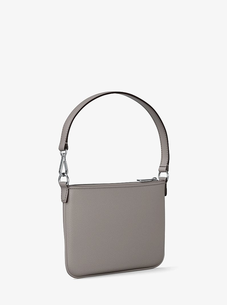 Petite pochette-bracelet Jet Set convertible en cuir grain&eacute; in GRIS PERLE | Michael Kors
