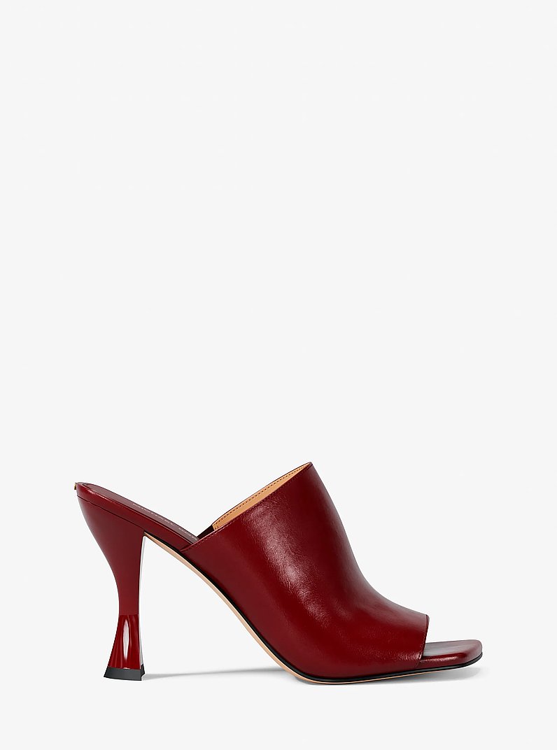 Mule Haisley en cuir in ROUGE PROFOND | Michael Kors