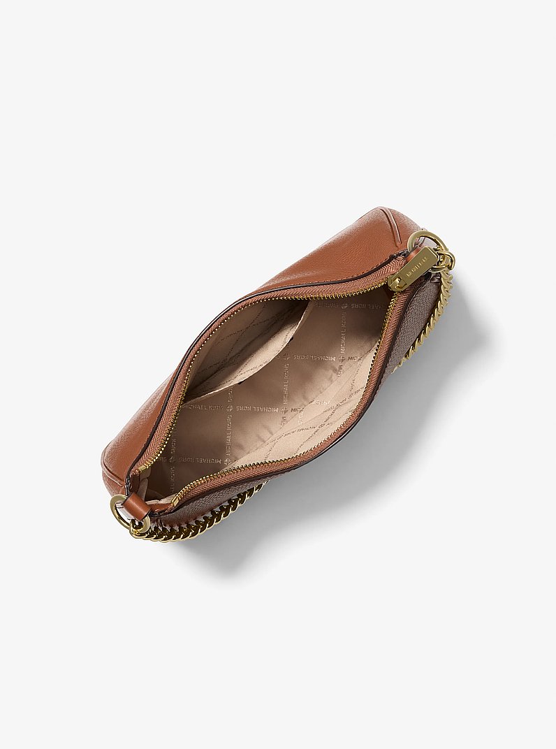 Jet Set Large Pebbled Leather Convertible Crossbody Bag in LUGGAGE | Michael Kors