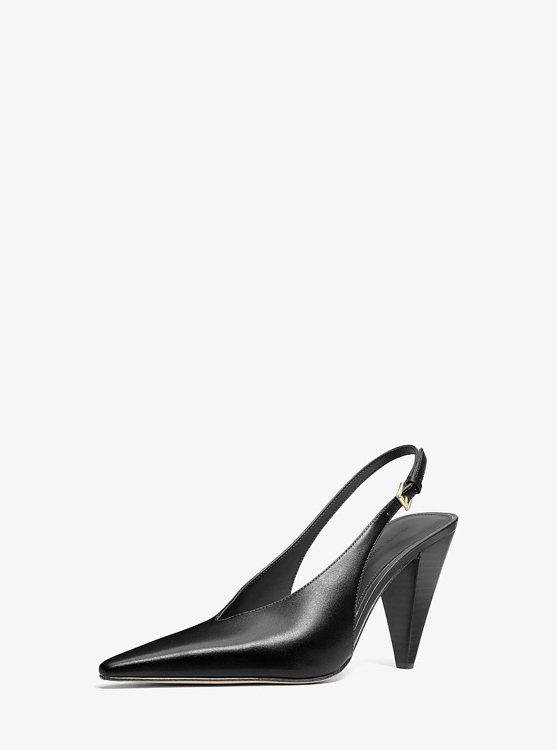 Electra Leather Slingback Pump in BLACK | Michael Kors