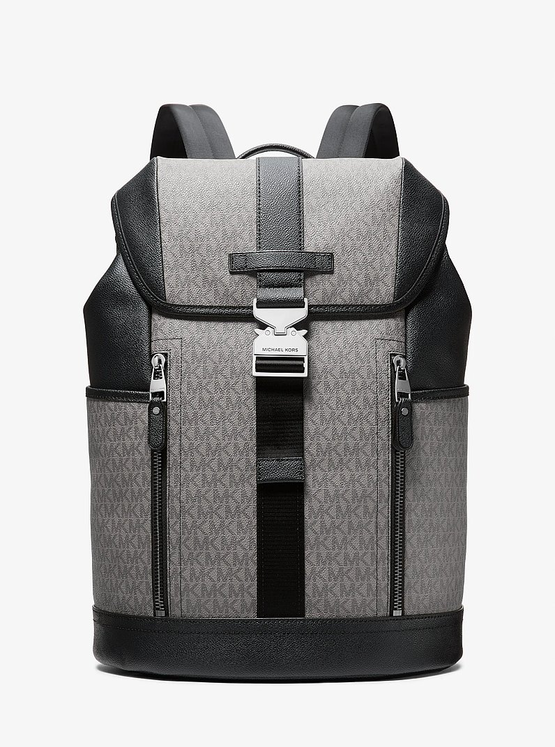 Hudson Signature Logo Aviator Backpack in STORM | Michael Kors