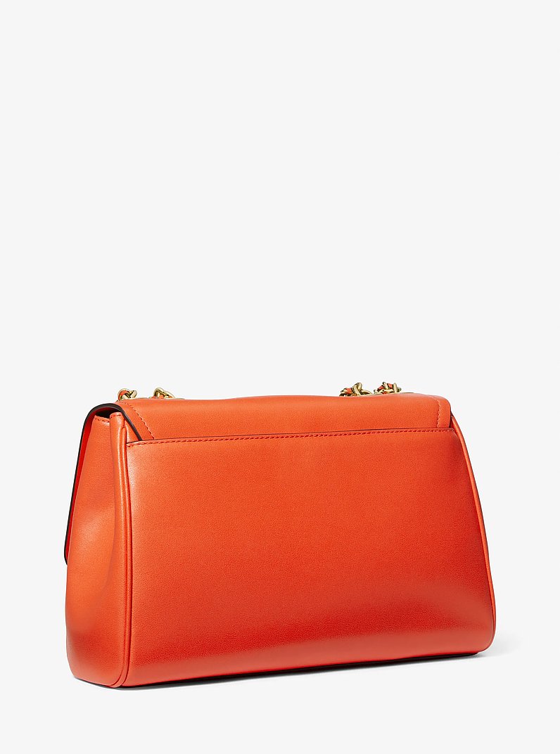 Parker Extra-Large Leather Shoulder Bag in OPTIC ORANGE | Michael Kors
