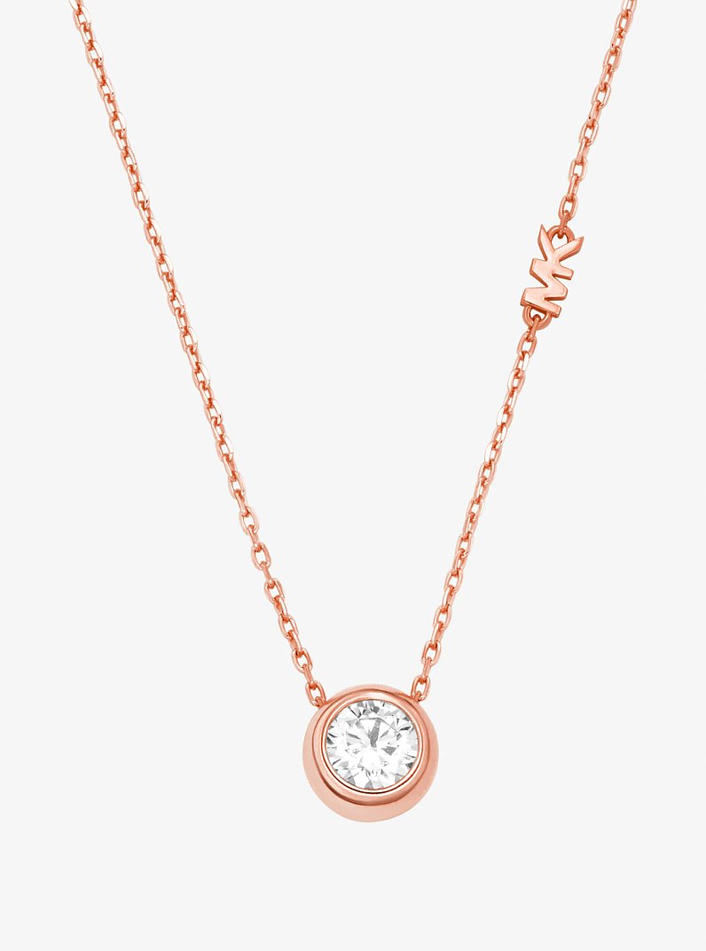 Collar con colgante de piedra redonda in DORADO ROSA | Michael Kors