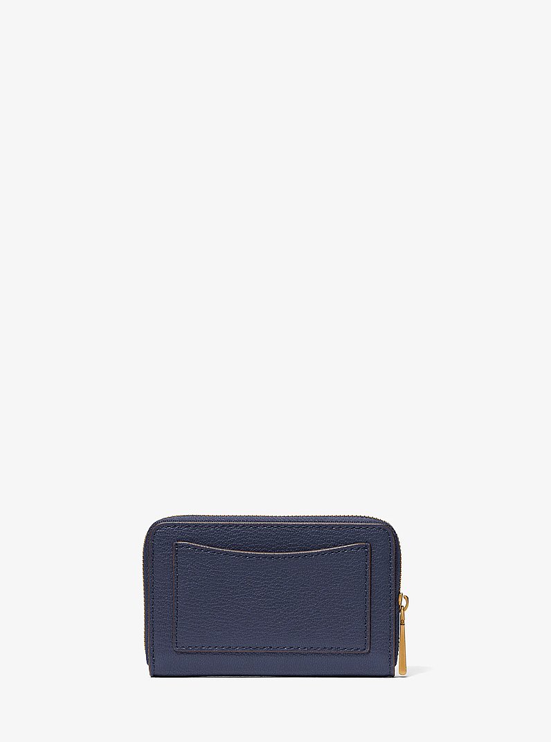 Billetera peque&ntilde;a de piel con tachuelas in DRESS BLUES | Michael Kors