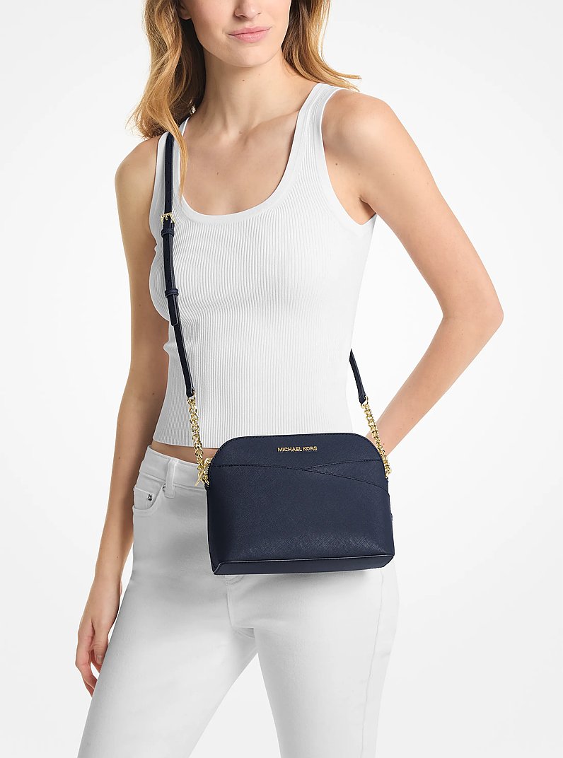Borsa a tracolla Jet&nbsp;Set&nbsp;Travel bombata media in NAVY | Michael Kors