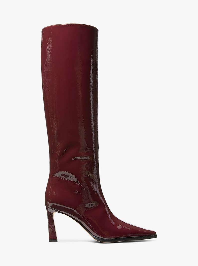Darrah Patent Leather Boot in OXBLOOD | Michael Kors